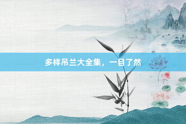 多样吊兰大全集，一目了然